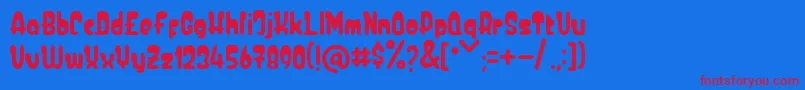 フォントBaby Boo – 赤い文字の青い背景