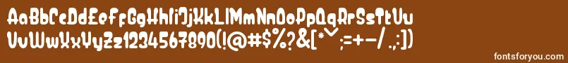 フォントBaby Boo – 茶色の背景に白い文字