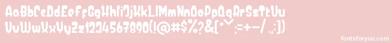 フォントBaby Boo – ピンクの背景に白い文字