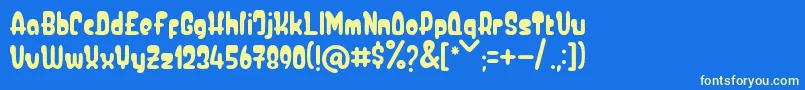 More about Baby Boo Font Baby Boo Font – Yellow Fonts on Blue Background
