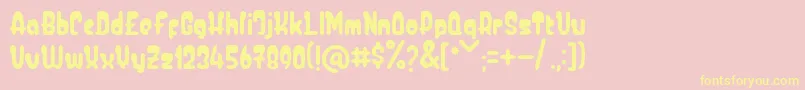Baby Boo Font – Yellow Fonts on Pink Background