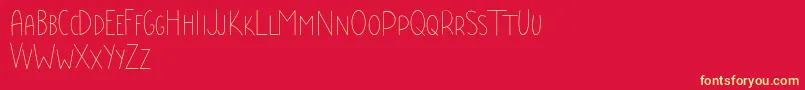 Baby Boss Demo Font – Yellow Fonts on Red Background