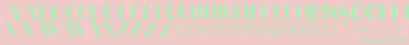 BABY CUTE Font – Green Fonts on Pink Background