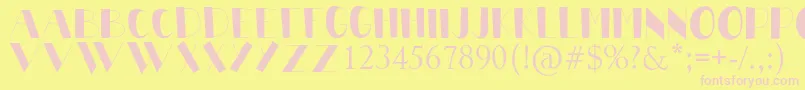 BABY CUTE Font – Pink Fonts on Yellow Background