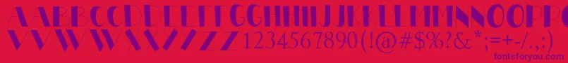 BABY CUTE Font – Purple Fonts on Red Background