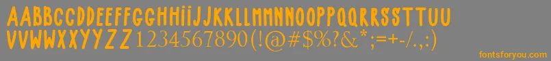 BABY GIRLY Font – Orange Fonts on Gray Background