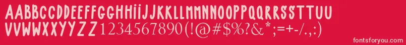 BABY GIRLY Font – Pink Fonts on Red Background