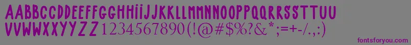 BABY GIRLY Font – Purple Fonts on Gray Background