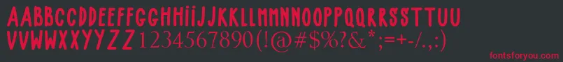 BABY GIRLY Font – Red Fonts on Black Background