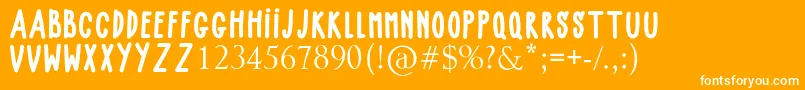 BABY GIRLY Font – White Fonts on Orange Background