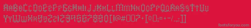baby jeepers Font – Gray Fonts on Red Background