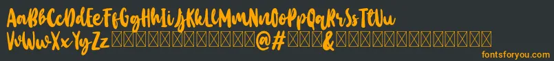 Baby Wildy Personal Use Font – Orange Fonts on Black Background
