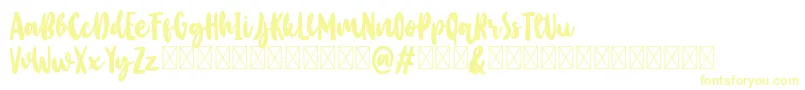 Baby Wildy Personal Use Font – Yellow Fonts on White Background