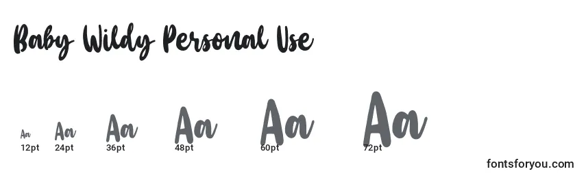 Baby Wildy Personal Use Font Sizes