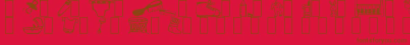 Baby Font – Brown Fonts on Red Background
