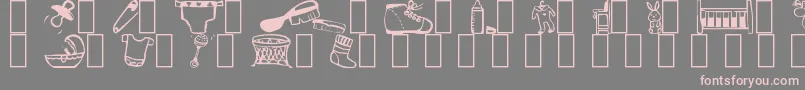 Baby Font – Pink Fonts on Gray Background
