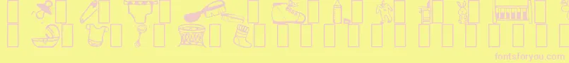 Baby Font – Pink Fonts on Yellow Background