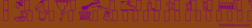 Baby Font – Purple Fonts on Brown Background