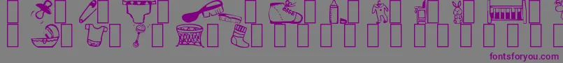 フォントBaby – 紫色のフォント、灰色の背景