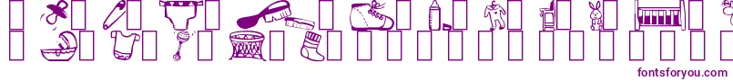 Baby Font – Purple Fonts on White Background