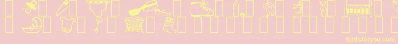 Fonte Baby – fontes amarelas em um fundo rosa