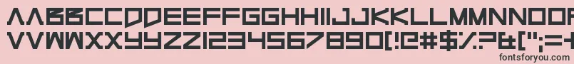 MakeMeACyborg Font – Black Fonts on Pink Background