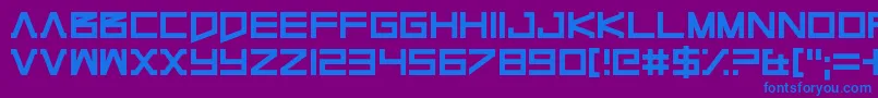 MakeMeACyborg Font – Blue Fonts on Purple Background