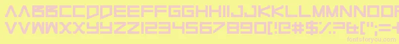 MakeMeACyborg Font – Pink Fonts on Yellow Background