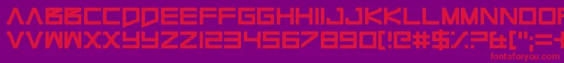 MakeMeACyborg Font – Red Fonts on Purple Background