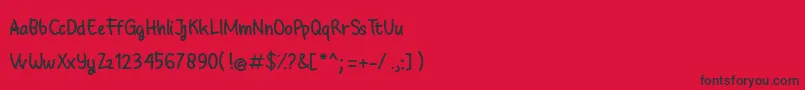 Babyground Font – Black Fonts on Red Background