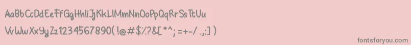 Babyground Font – Gray Fonts on Pink Background