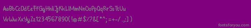 Babyground Font – Gray Fonts on Purple Background