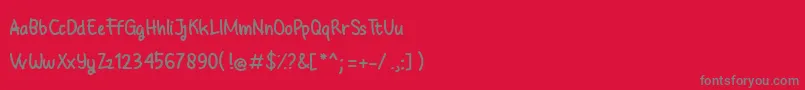 Babyground Font – Gray Fonts on Red Background