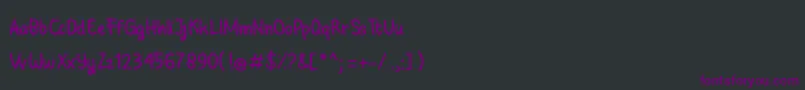 フォントBabyground – 黒い背景に紫のフォント