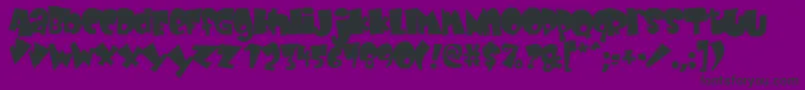 Шрифт BABYK    – чёрные шрифты на фиолетовом фоне
