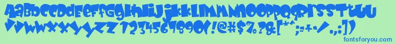 BABYK    Font – Blue Fonts on Green Background