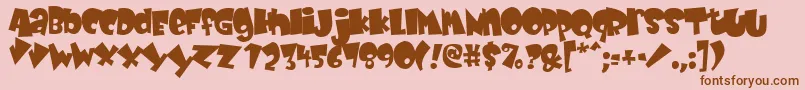 BABYK    Font – Brown Fonts on Pink Background