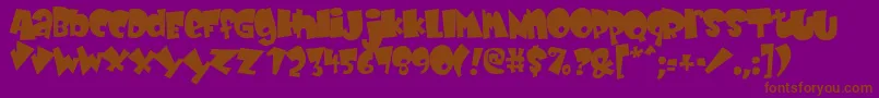 BABYK    Font – Brown Fonts on Purple Background