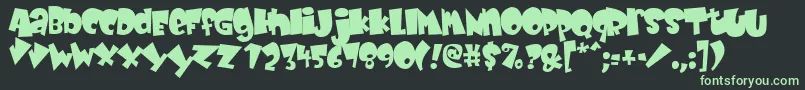 BABYK    Font – Green Fonts on Black Background