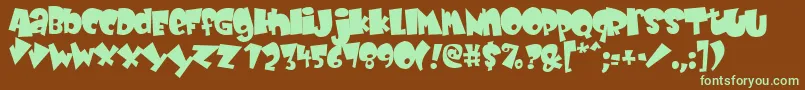 BABYK    Font – Green Fonts on Brown Background