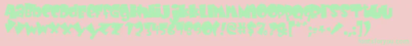 BABYK    Font – Green Fonts on Pink Background