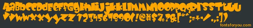 BABYK    Font – Orange Fonts on Black Background