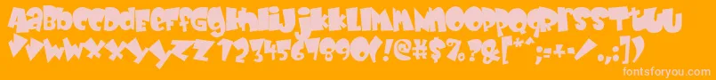 BABYK    Font – Pink Fonts on Orange Background