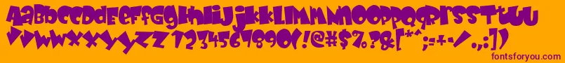 BABYK    Font – Purple Fonts on Orange Background