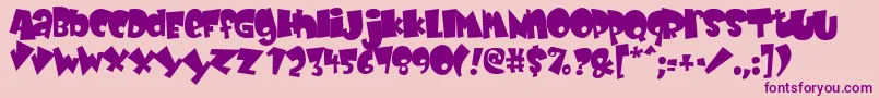 BABYK    Font – Purple Fonts on Pink Background