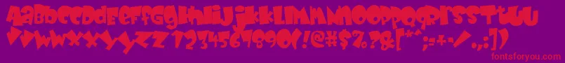 BABYK    Font – Red Fonts on Purple Background