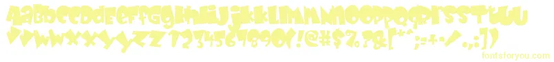 BABYK    Font – Yellow Fonts on White Background