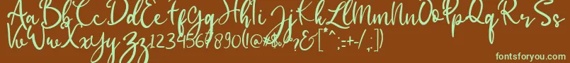 babylittle Font – Green Fonts on Brown Background