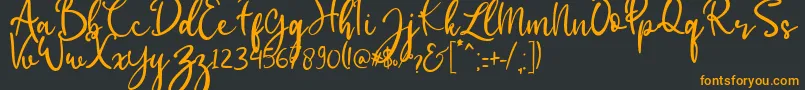 babylittle Font – Orange Fonts on Black Background