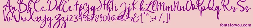 babylittle Font – Purple Fonts on Pink Background